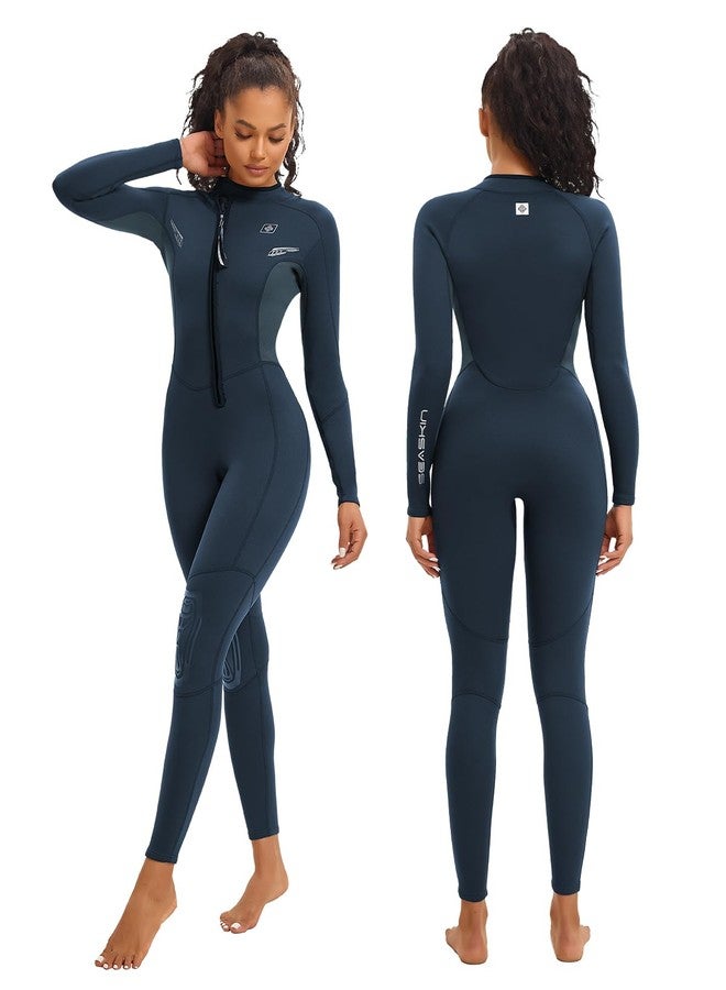 Seaskin Wetsuits for Womens 2mm Front Zip Full Body Diving Suits - Image 1